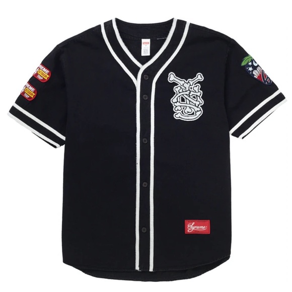 Baseball Uniforms Black Supreme Baseball Jersey Supreme Polartec